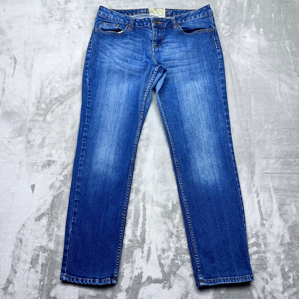 American Rag Jeans‎ 13S Fits 33" Skinny Blue Denim Jeans Grunge Retro Western